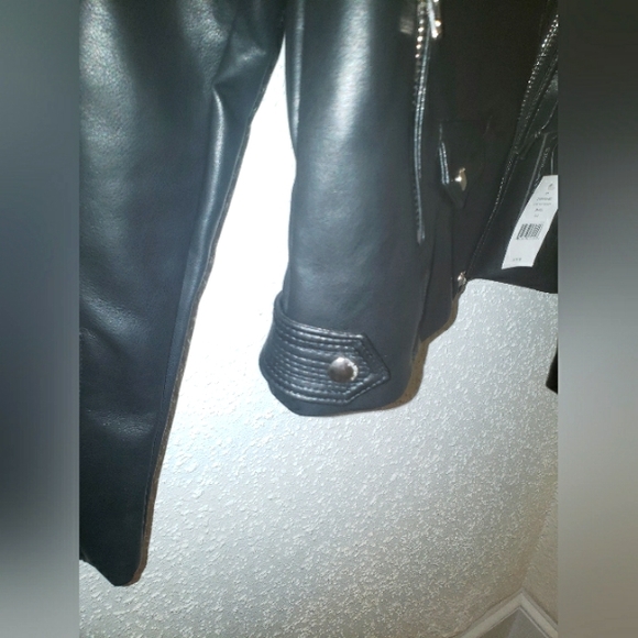 SOLD- NWT - BLANKNYC. Faux-Leather Biker Jacket - Picture 9 of 11